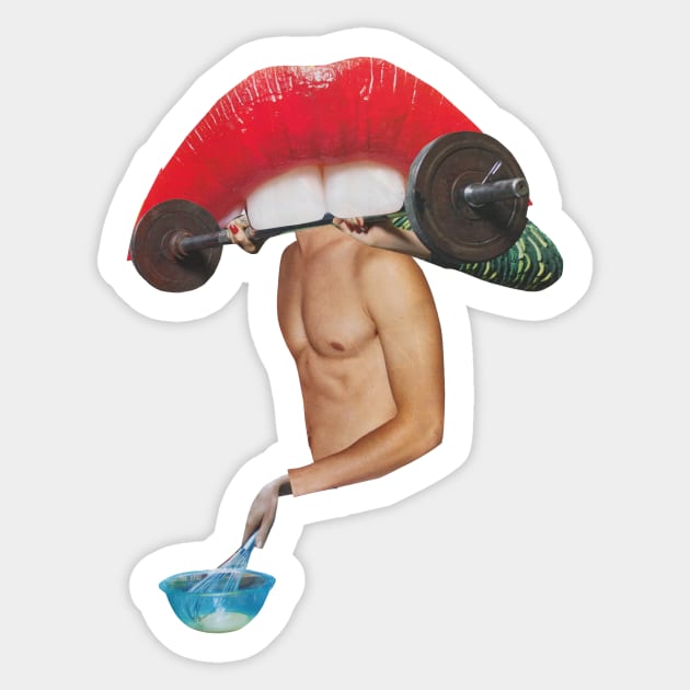 Shirtless Boy Cooking Sticker by Luca Mainini